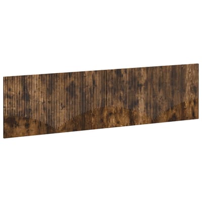 vidaXL - Wandgemonteerd - Hoofdbord - HOORN - Gerookt - eiken - Bewerkt - hout