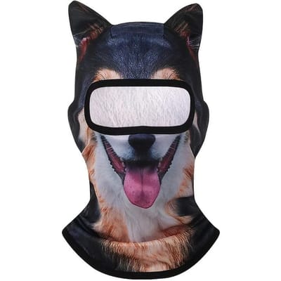 Masque Balaclava Chat à Ski Visage Animal Complet Capuche Mignonne Animale Balaclava Chapeau Moto Motocross Ski Snowboard black