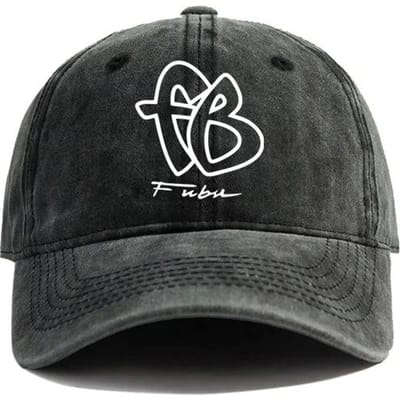 Casquettes de Baseball Fubu Fb Chapeaux Délavés Casquette Papa Hommes Femmes Rétro Extérieur Été Chapeaux Réglables Décontracté Polyvalent Protection Solaire Adjustable black