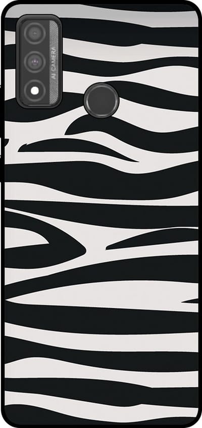 Smartphonica Telefoonhoesje Geschikt voor Huawei P Smart (2020) met zebra opdruk - TPU backcover case zebra design - Zwart Wit geschikt voor Huawei P Smart (2020)