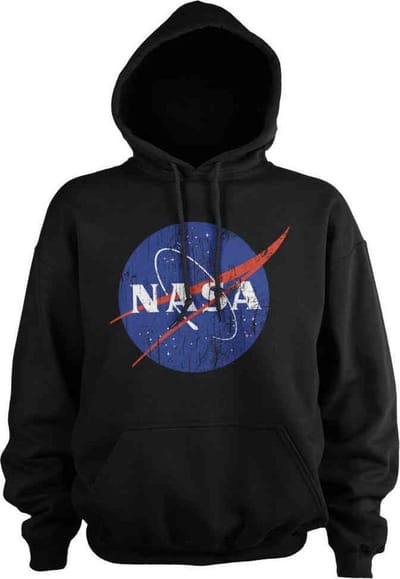 NASA Hoodie/trui -S- Washed Insignia Zwart