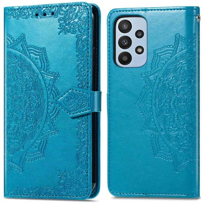 imoshion Hoesje - Geschikt voor Samsung Galaxy A23 (5G) - Mandala Bookcase - Turquoise