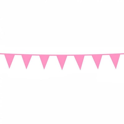 Wefiesta Vlaggenlijn 3 Meter 10 X 15 Cm Polyetheen Roze
