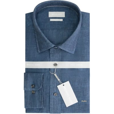 Shirt met lange mouwen Michael Kors Linen Slim Flt