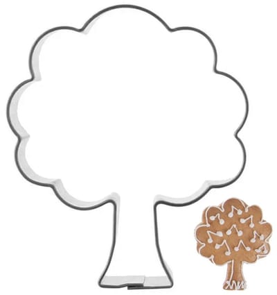 Koekjessnijder Edelstaal Boom 6 cm - Vormen - Uitsteekvorm - Cookie - Cutter - Uitsteekvormpjes - Koekjes - Bakken