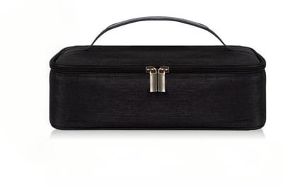 Geïsoleerde lunchtas, mini geïsoleerde lunchtas van 3 liter, draagbare lunchtas, lunchbox met handvat, unisex, geschikt voor picknicks, werk, kantoor, school en andere gelegenheden,zwart