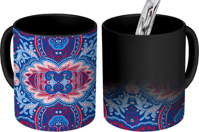 Magische Mok - Foto op Warmte Mokken - Koffiemok - Patronen - Bloem - Natuur - Magic Mok - Beker - 350 ML - Theemok