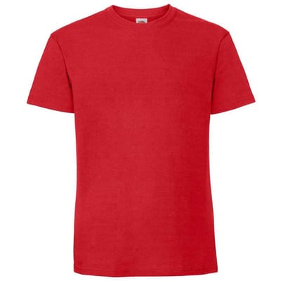 Fruit Of The Loom Heren Ringgesponnen Premium T-Shirt (Rood)