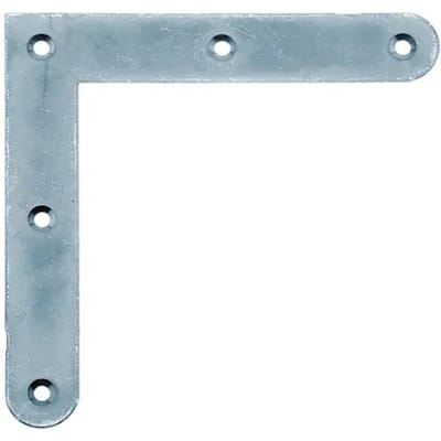 Alberts Raamhoek Afgeronde Uiteinden Galvanisch Blauw 120x120x20mm