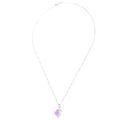 Orphelia ZH-7132 - CHAIN WITH PENDANT HORSE WITH TUTU - 925 silver - cubic zirkonia - 45 cm