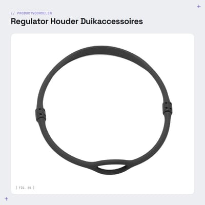 Dailygoods- Regulator Houder - Zacht Siliconen - Duikaccessoires - Ademregelketting - Eendelig Ontwerp - Comfortabel Gebruik - Duikaccessoire