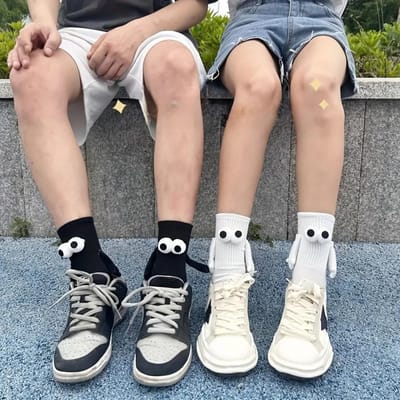 Sokken met Ogen en Handjes met magneten - Grappige verliefde sokken voor kinderen/dames- maat 35-43