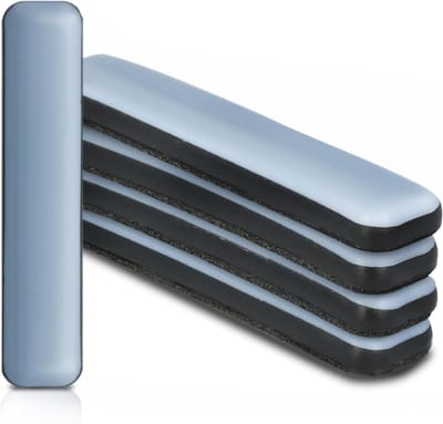 Meubelglijders Rechthoekig - Teflon Glijders Stoel - Meubels Verplaatsen - Zelfklevend PTFE Glijvlak - 16 x 75 mm - Blauw/Grijs