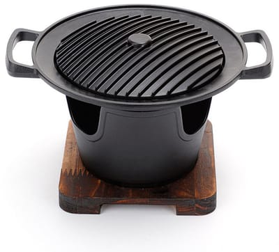 Draagbare houtskoolgrill – Anti-aanbak, gemakkelijk schoon te maken, perfect voor buiten, picknicks en kamperen