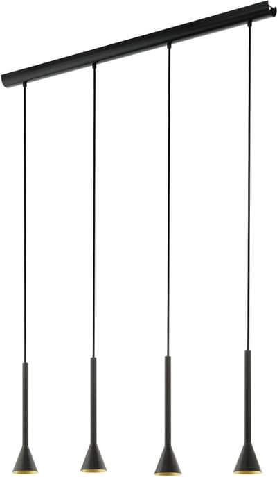 EGLO Cortaderas Hanglamp - GU10 - 113 cm - Zwart/Goud