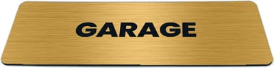 Deurbordje Goud-look met tekst garage - Formaat 150 x 50 mm x 1,6 mm - Zelfklevend | Luxe uitstraling | Geborstelde Gouden toplaag | Gratis Verzending | Decoporta