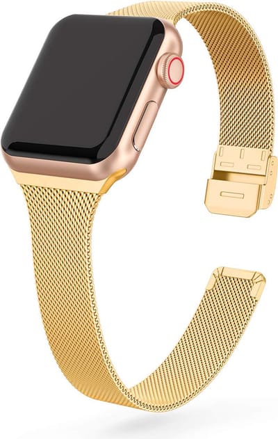 Jumada's bandje geschikt voor Apple watch - Applewatch Milanees Horloge Band - Goud 38/40 MM Milanese Gesp Armband Voor Apple Watch Series 1/2/3/4/5/6/7/8/9/se