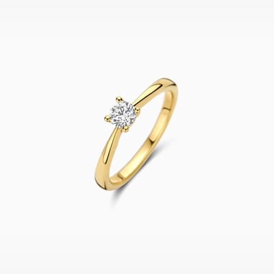 Blush Ring LG1002Y/56 14k Geelgoud met 0.35crt G SI Briljant Lab Grown Diamant Maat 56