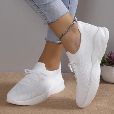 Dames Veterschoenen Sportieve Outdoor Vliegweefsel Sneakers Comfort Lichtgewicht Antislip Atletische Schoenen Gym Werk Casual Schoenen 39 brown