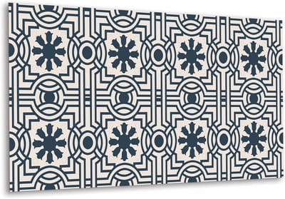 Tulup PVC Wandpaneel - Oosters Geometrisch Patroon Vinyl Wandpaneel - 100 cm x 50 cm - Grijs Wandpaneel Zelfklevend - 1 stuk - Wandpaneel Zelfklevend - Mozaïek Wandpaneel - Vinyl Wandpaneel - Plaktegels Keuken en Badkamer