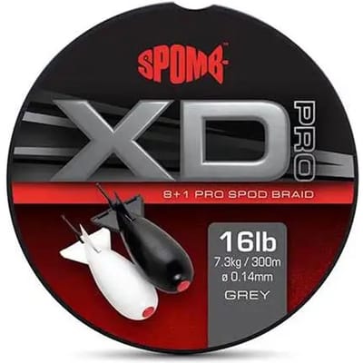 Spomb Xd Pro Gevlochten Vislijn 300 M Zilver 0.140 mm