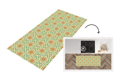 Keukenloper 120x50 cm - Keukenmat vinyl Vintage - Bohemian - Patronen - Mandala - Keukenmatten loper - Keuken vloerkleed tapijt