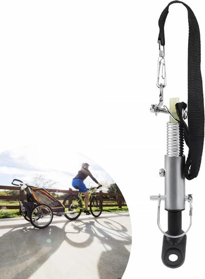 Universele Fietstrailer Koppeling met Dubbele Beveiliging, 11 mm, Geschikt voor Kinder- en Hondenwagens