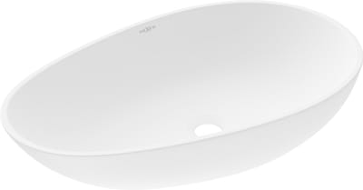 Mexen Nora opbouw wasbak van conglomeraten 60 x 36 cm, wit - 23056001