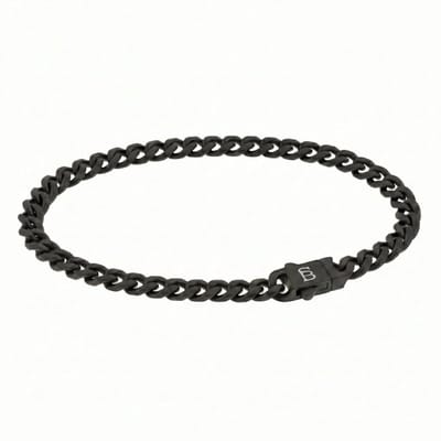 STEEL & BARNETT - Schakelarmband Heren - Svelte Stephen - Zwart - Maat S