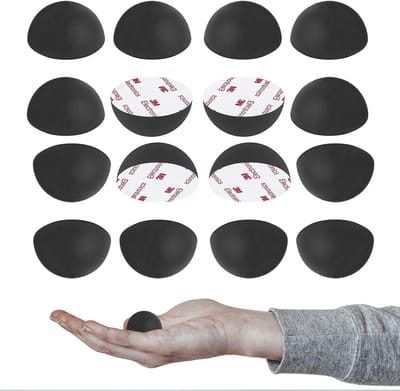 Semi-sferische siliconen stootrand en isolatievoetjes voor draaitafels - 16 stuks