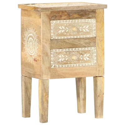vidaXL - Nachtkastje - handgeschilderd - 40x30x60 - cm - massief - mangohout