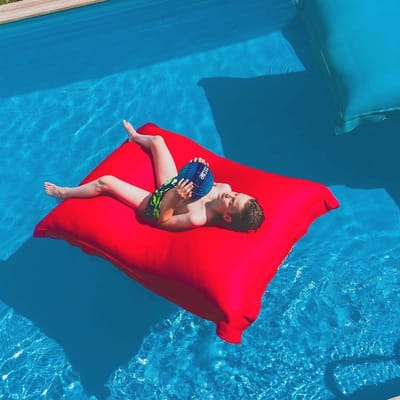 Gigantische Zitzak XXL voor Zwembad - Drijvend en Afneembare Hoes - Comfortabele Zitzak in Rood