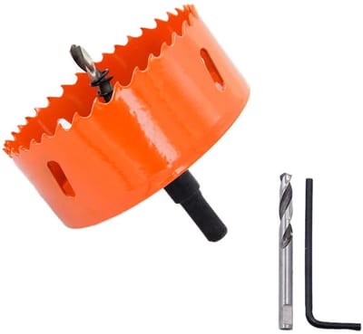 Dailygoods - Hole saw 75mm - Boren in hout en gips - Scherp en duurzaam - Oranje - Boren in PVC - Professionele booraccessoire - Geschikt voor industr...