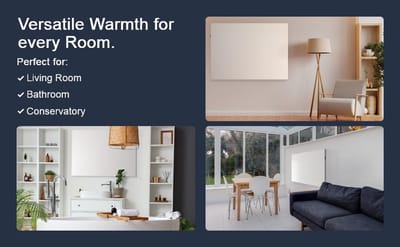 Infrarood Wandverwarming met Thermostaat en WiFi Bediening – Carbon Crystal Infraroodpaneel voor Wandmontage – Efficiënte Verwarming