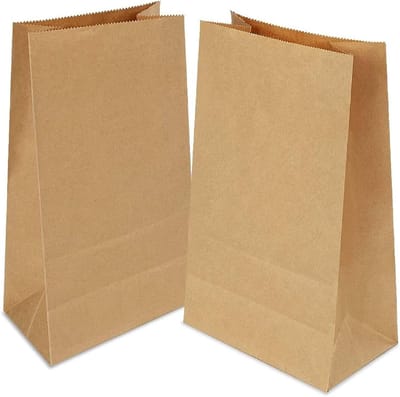 100 stuks bruine papieren zakken 13 * 8 * 24cm - 70 g./m2 voor kruidenier - snack - lunch - verjaardag - kerstfeest - leverancier - bruiloft