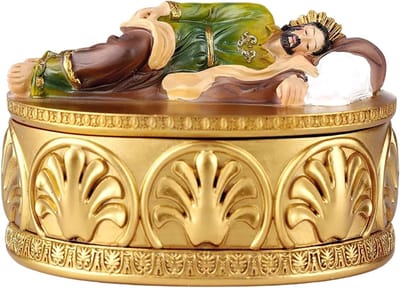 Decoratieve Opbergdozen voor Sieraden en Relikwieën, Heilige Joseph Beeldje, Rozenkrans en Katholieke Geschenken, Resin Craft voor Thuisdecoratie