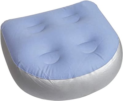 Opblaasbare Whirlpool Zitting met 4 Zuignappen, Comfortabele Kussen voor Spa en Jacuzzi Gebruik (Blauw)