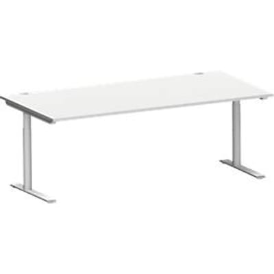 Schäfer Shop Genius MODENA FLEX bureau, 2000 x 1000 mm, lichtgrijs