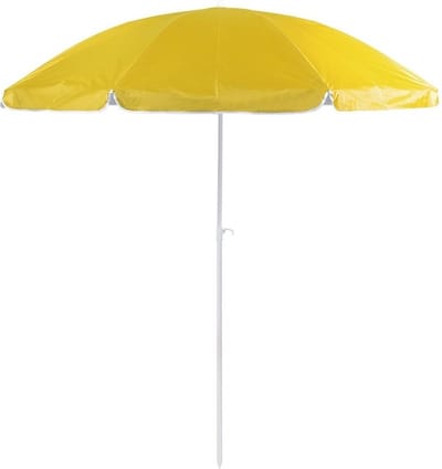 Parasol - strand en tuin - verstelbaar - geel - nylon - 200 cm - UV bescherming