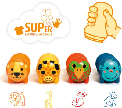 Djeco kleuren Safari AnimalsStamps for Little Ones