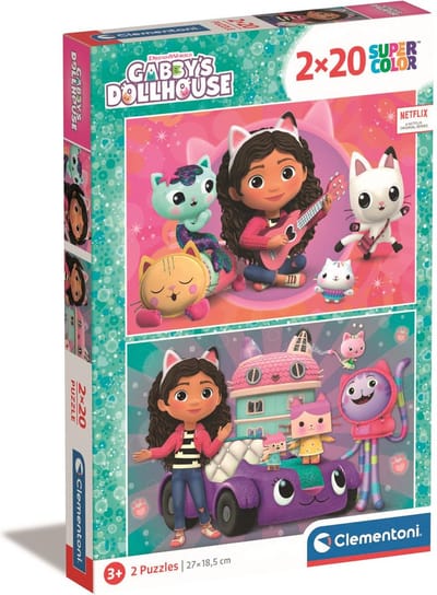 Clementoni - Puzzel - 2x20 Stukjes - Gabby's Dollhouse - Puzzel Voor Kinderen - Supercolor