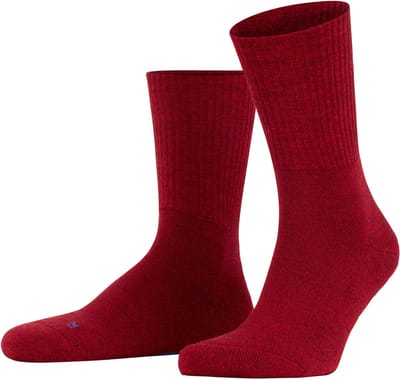 FALKE Walkie Light eenkleurig wol functioneel materiaal sokken unisex rood - maat 39-41