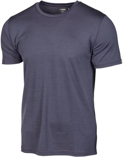 Ivanhoe t-shirt UW Ceasar voor heren - 100% extra fijne merino wol - Staal Blauw