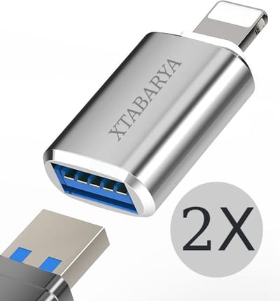 USB 3.0 OTG-adapter 2 stuks– Voor data-overdracht, USB-sticks, muizen & toetsenborden | Stijlvol zilver