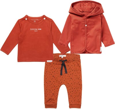 Noppies - Kledingset - 3delig - Vest Bonnie - Broek Bobby - Shirt Hester ginger - Maat 68