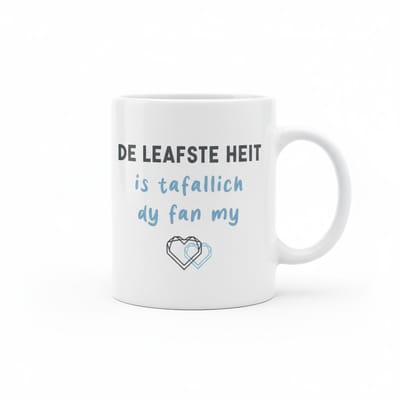 De Leafste Heit Is Tafallich Dy Fan My Mok – Friese Vader Quote Keramische Koffiemok – 330 ml