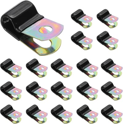 Kabelklemmen - Pijpklemmen Clips - Kabels Organiseren - Vinyl Gecoat Staal - 5/16 Inch - Zwart