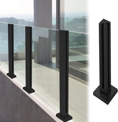 Glazen Balustrade Systeem - Glazen Hek - Balkon Afschermen - Roestvrij Staal 304 - Voor 1-1.2cm Glas - Zilverkleurig