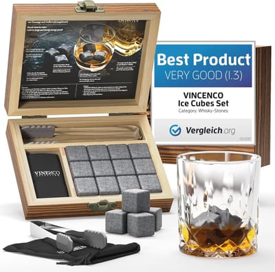 Herbruikbare Koelstenen Set van 12 - Ideaal voor Whisky, Cocktails en Sterke Dranken