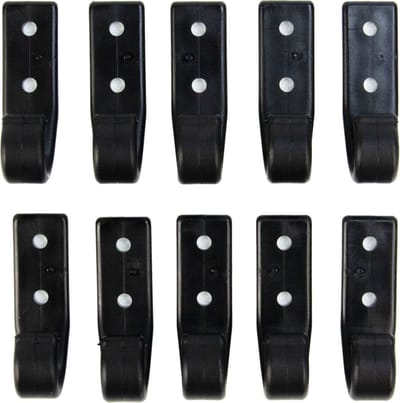 Afdekzeilwinkel - Carrosseriehaak vlak nylon zwart 10 stuks